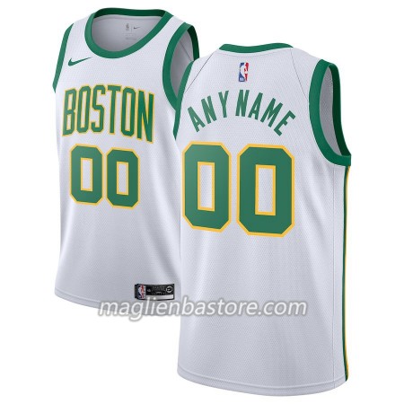 Maglia NBA Boston Celtics Personalizzate 2018-19 Nike City Edition Bianco Swingman - Uomo